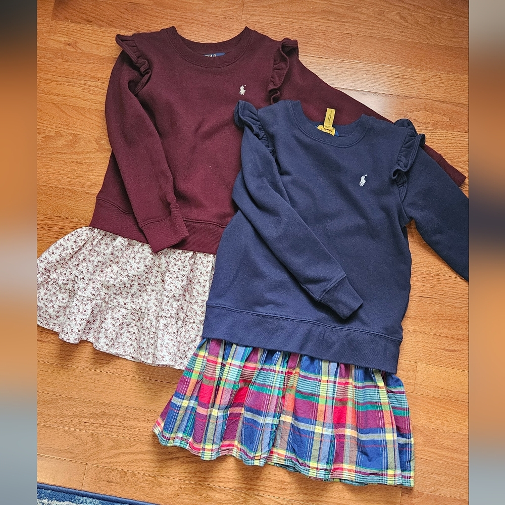 Lot Of Ralph Lauren Girls' Ruffle Sleeve Dresses